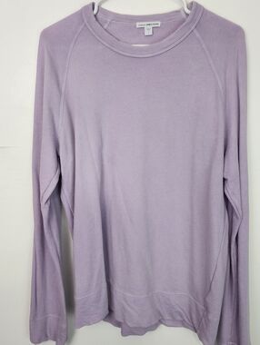 Standard James Perse Thin Lavender Crewneck Pullover Sweater Sz 1 Made In USA